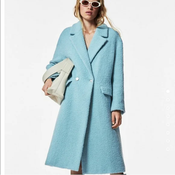 Zara Wool Coat -Limited edition Sky Blue 8357-477 . Bloggers Favorit - Picture 7 of 16